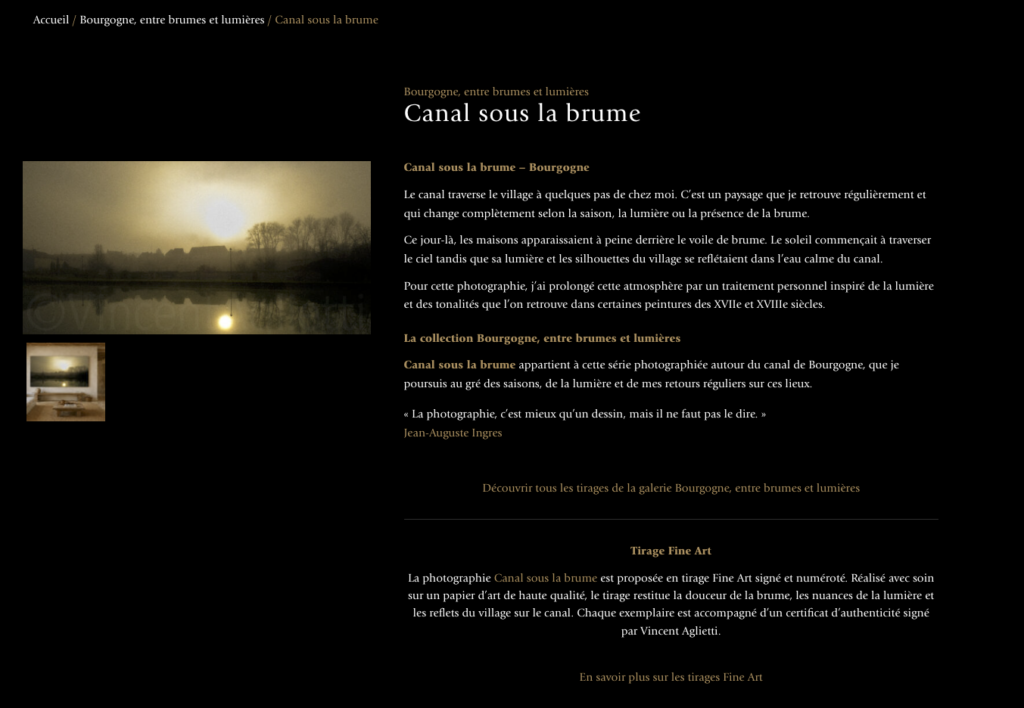 Nouvelle version du site Camera Singulier de Vincent Aglietti